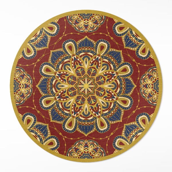 Runder pvc teppich Reich verziertes Mandala orientalisches Muster
