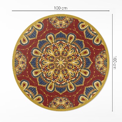 Runder pvc teppich Reich verziertes Mandala orientalisches Muster