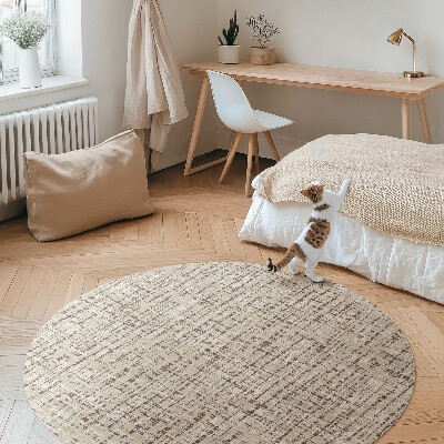Runder teppich pvc Stoffimitat im Boho-Stil