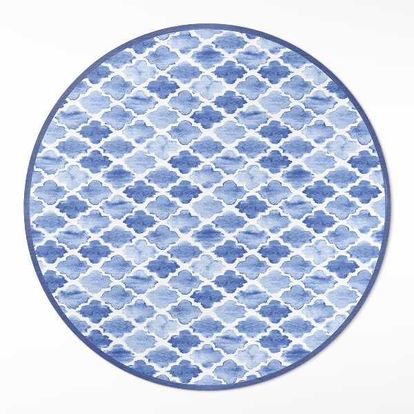 Runder teppich auf pvc Mediterrane Mosaik-Aquarellfliese
