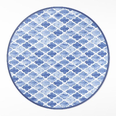 Runder teppich auf pvc Mediterrane Mosaik-Aquarellfliese