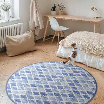 Runder teppich auf pvc Mediterrane Mosaik-Aquarellfliese