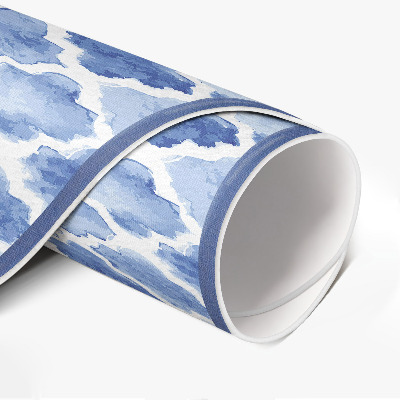 Runder teppich auf pvc Mediterrane Mosaik-Aquarellfliese