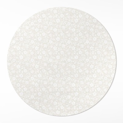 Runder pvc teppich Winzige zarte Wiesenblumen im Boho-Stil