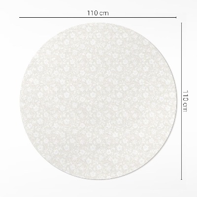 Runder pvc teppich Winzige zarte Wiesenblumen im Boho-Stil
