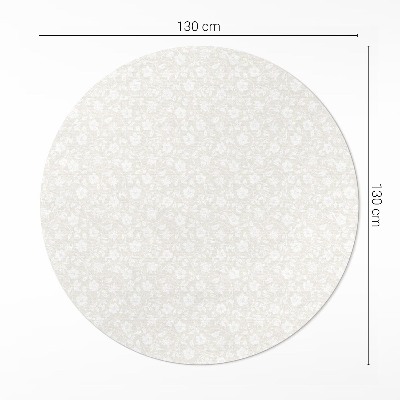 Runder pvc teppich Winzige zarte Wiesenblumen im Boho-Stil