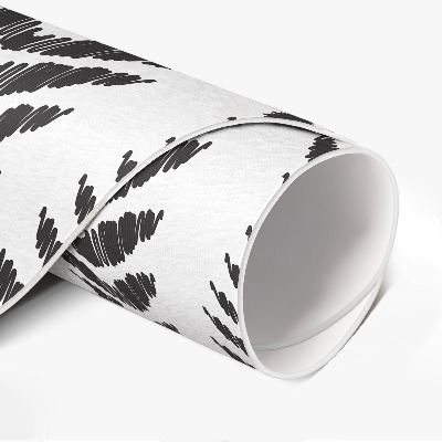 Runder teppich pvc Fischgrätenmuster Pflanzenmotiv Boho