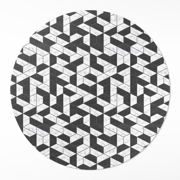 Runder vinyl teppich Mode Steinmosaik mit Marmor