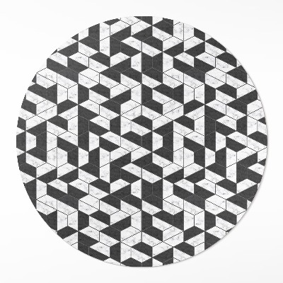 Runder vinyl teppich Mode Steinmosaik mit Marmor