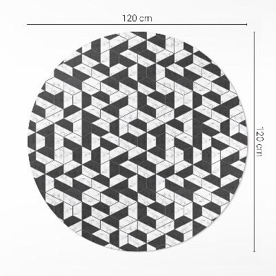 Runder vinyl teppich Mode Steinmosaik mit Marmor