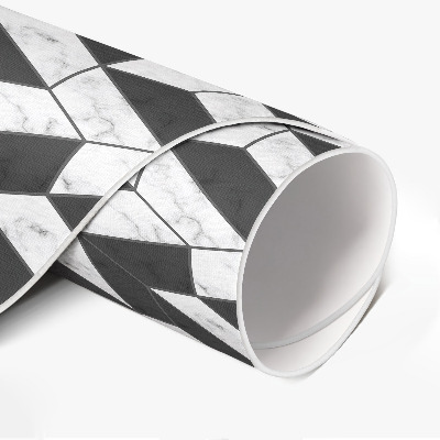 Runder vinyl teppich Mode Steinmosaik mit Marmor