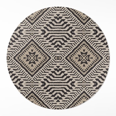 Runder pvc teppich Indisches Design Boho Ornamente