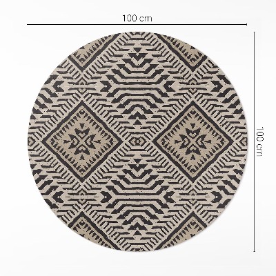 Runder pvc teppich Indisches Design Boho Ornamente