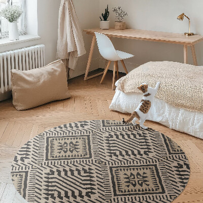Runder pvc teppich Indisches Design Boho Ornamente