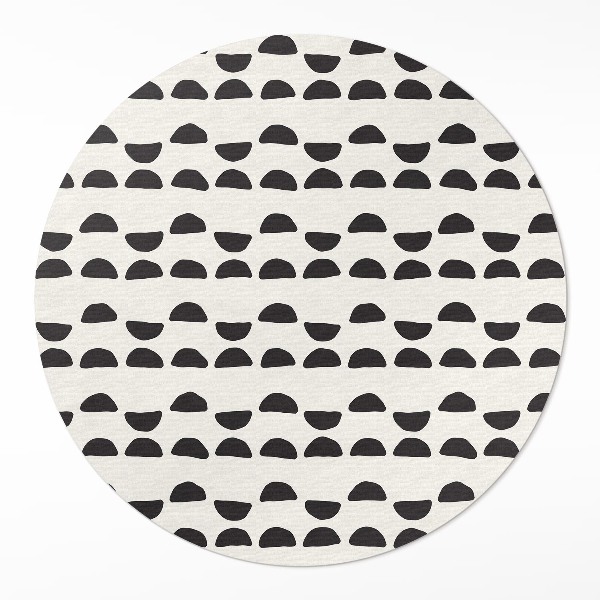 Runder teppich pvc Unregelmäßiges Halbmondmuster Boho