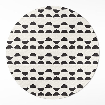 Runder teppich pvc Unregelmäßiges Halbmondmuster Boho