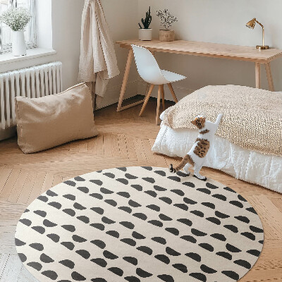 Runder teppich pvc Unregelmäßiges Halbmondmuster Boho