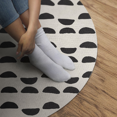 Runder teppich pvc Unregelmäßiges Halbmondmuster Boho