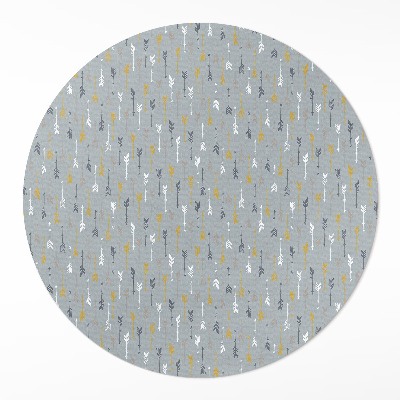 Runder teppich auf pvc Boho Indische Pfeile zartes Muster
