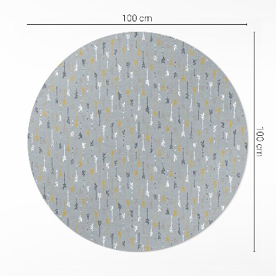 Runder teppich auf pvc Boho Indische Pfeile zartes Muster