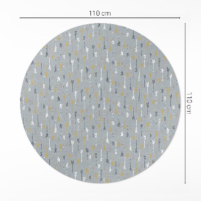 Runder teppich auf pvc Boho Indische Pfeile zartes Muster