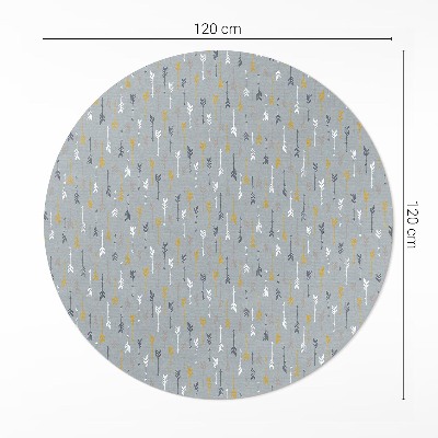 Runder teppich auf pvc Boho Indische Pfeile zartes Muster