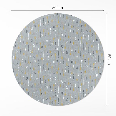 Runder teppich auf pvc Boho Indische Pfeile zartes Muster