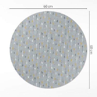 Runder teppich auf pvc Boho Indische Pfeile zartes Muster