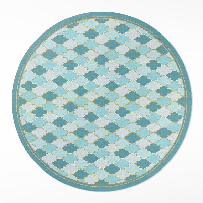 Runder pvc teppich Blaues Mosaik dekorative Fliese
