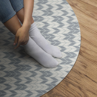 Runder vinyl teppich läufer Boho Indianer Pfeilspitze Muster