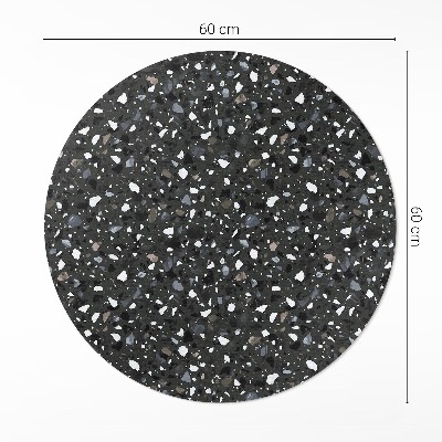 Runder teppich auf pvc Gres dunklen Stein ornamental
