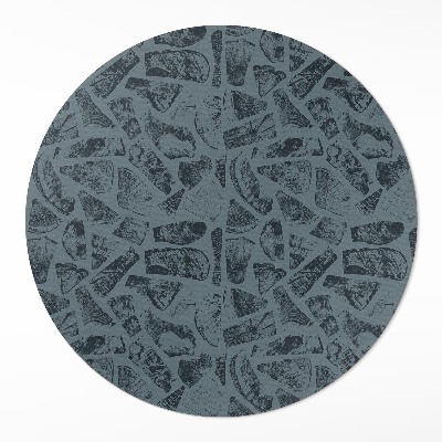 Runder vinyl teppich Stein Gehweg elegantes Muster