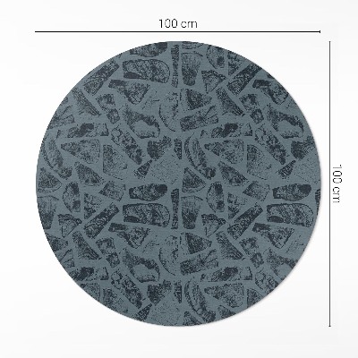 Runder vinyl teppich Stein Gehweg elegantes Muster