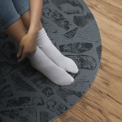 Runder vinyl teppich Stein Gehweg elegantes Muster
