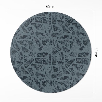 Runder vinyl teppich Stein Gehweg elegantes Muster
