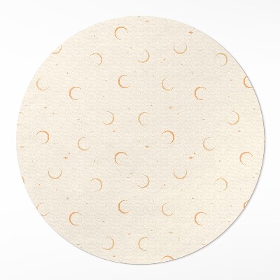 Runder vinyl teppich Winzige Monde und Sterne im Boho-Universum