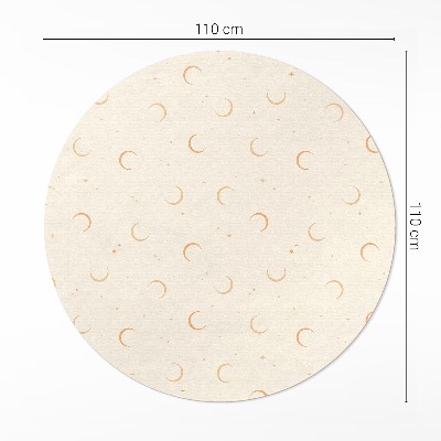 Runder vinyl teppich Winzige Monde und Sterne im Boho-Universum
