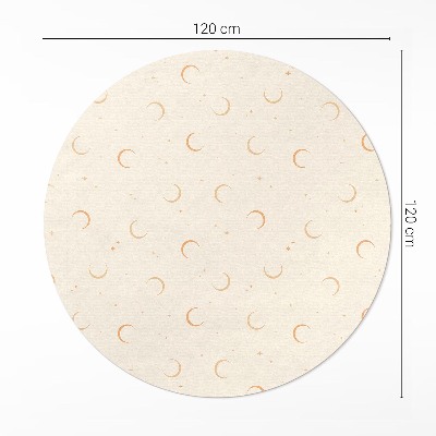 Runder vinyl teppich Winzige Monde und Sterne im Boho-Universum