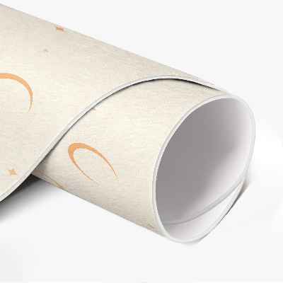 Runder vinyl teppich Winzige Monde und Sterne im Boho-Universum