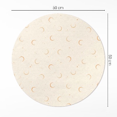 Runder vinyl teppich Winzige Monde und Sterne im Boho-Universum