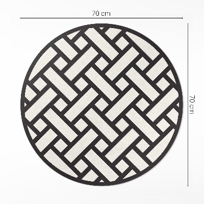Runder vinyl teppich läufer Einfache gestrickte Muster Weide Illustration