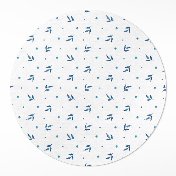 Runder teppich auf pvc Winzige Blütenblätter und Punkte Aquarell Boho