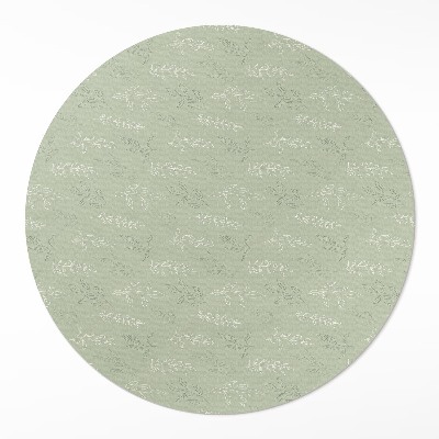 Runder pvc teppich Zarte Zweige, Blütenblätter im Boho-Stil