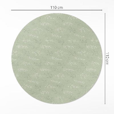 Runder pvc teppich Zarte Zweige, Blütenblätter im Boho-Stil