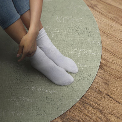 Runder pvc teppich Zarte Zweige, Blütenblätter im Boho-Stil