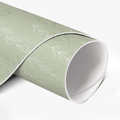 Runder pvc teppich Zarte Zweige, Blütenblätter im Boho-Stil