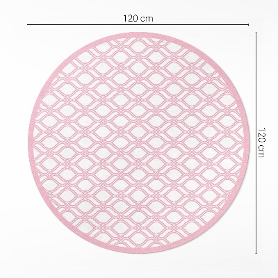 Runder vinyl teppich läufer Puderrosa Zopf winziges Mosaik
