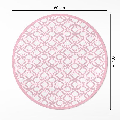 Runder vinyl teppich läufer Puderrosa Zopf winziges Mosaik