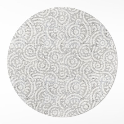Runder teppich pvc Abstrakte orientalische Formen im Boho-Stil