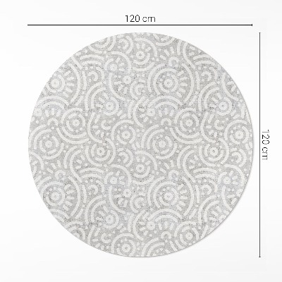 Runder teppich pvc Abstrakte orientalische Formen im Boho-Stil
